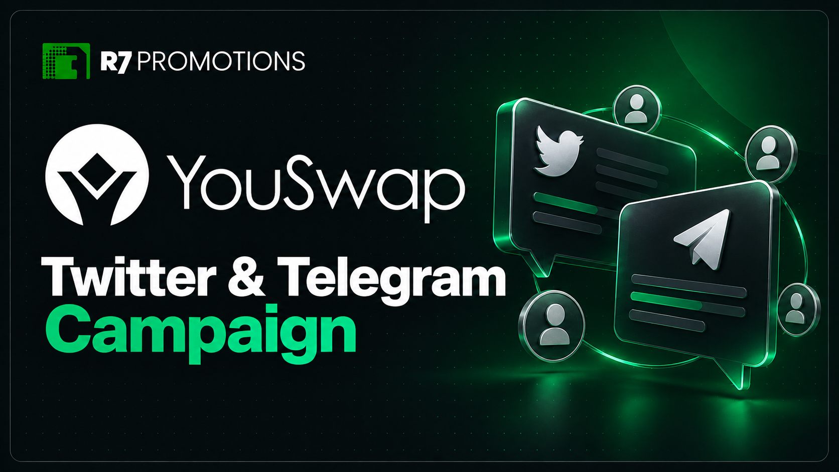 ouSwap Twitter and Telegram campaign featured in R7 Promotions’ portfolio.