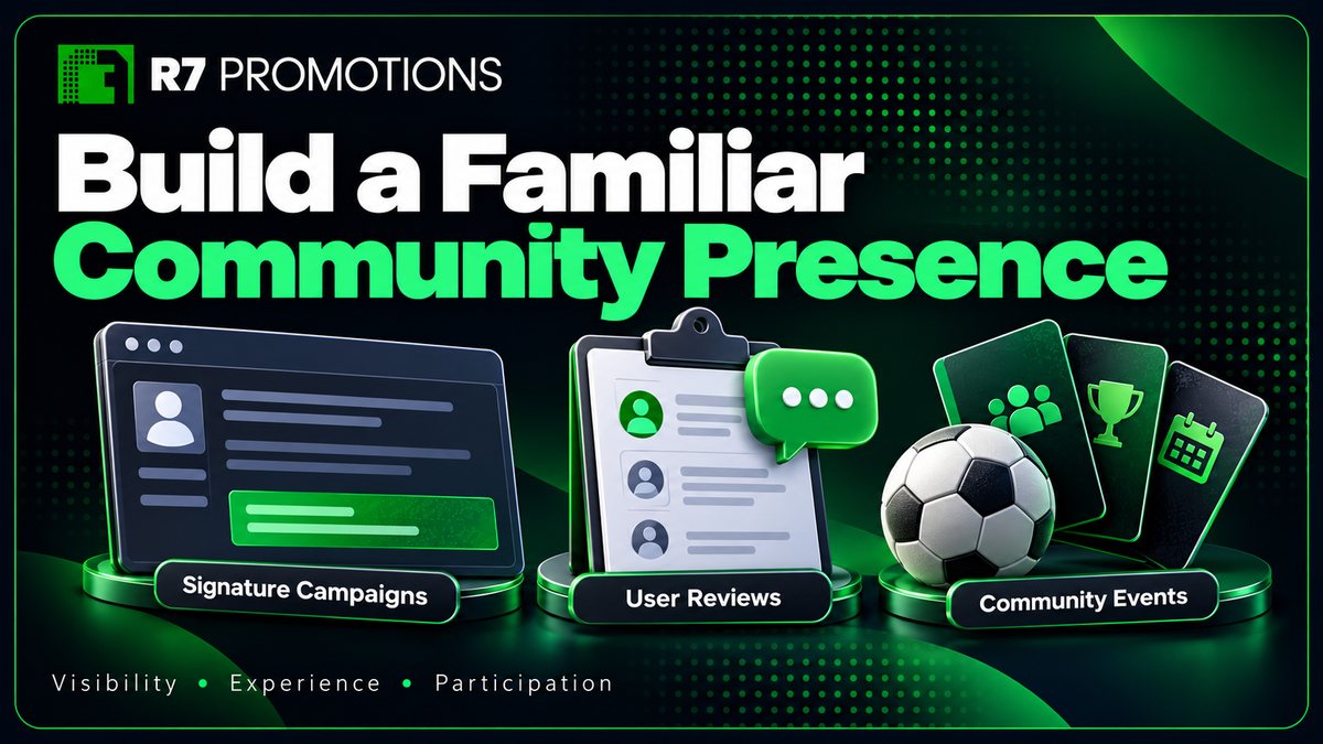 Bitcointalk marketing illustration showing signature campaigns, user reviews and community events as complementary activities.