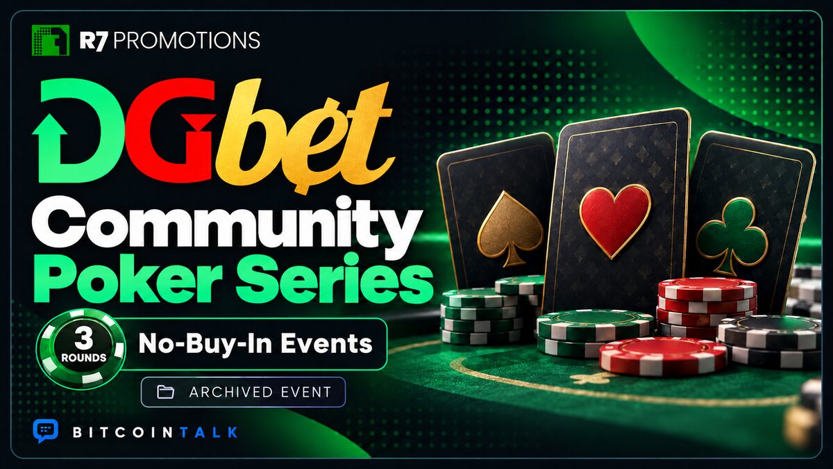 DGbet community poker campaign featuring three no-buy-in rounds.