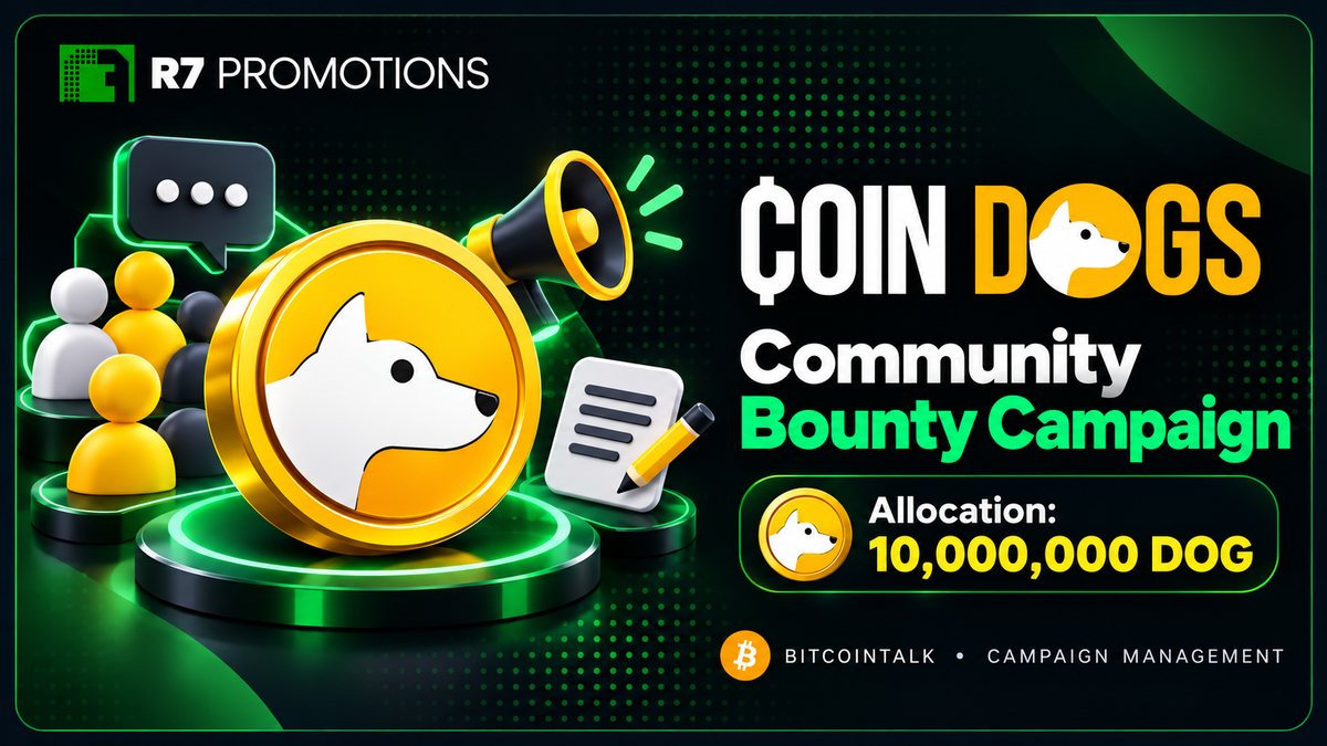 CoinDogs social, article and signature bounty campaign.