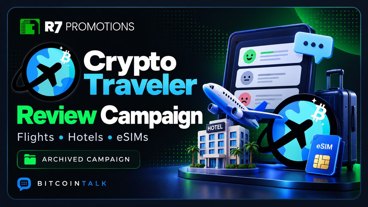 Crypto Traveler review campaign for flights, hotels and eSIMs.