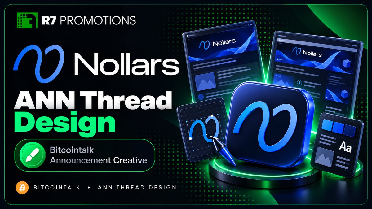 Nollars Network Bitcointalk announcement thread design.