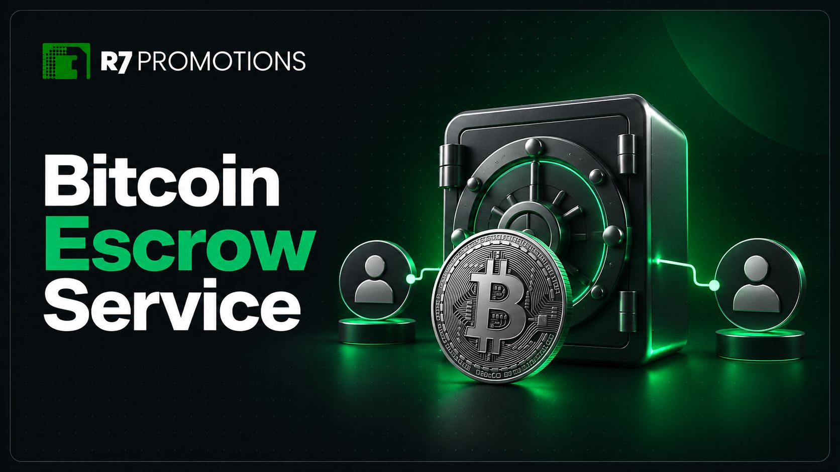 R7 Bitcoin escrow service with a vault and connected participants.