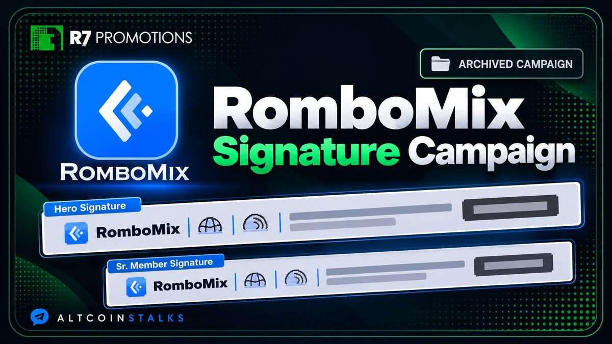 Historical RomboMix signature campaign on Altcoinstalks.