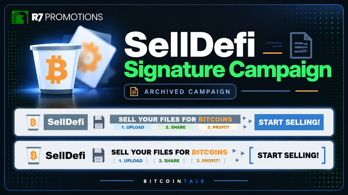 SellDefi’s two-week Bitcointalk signature campaign.